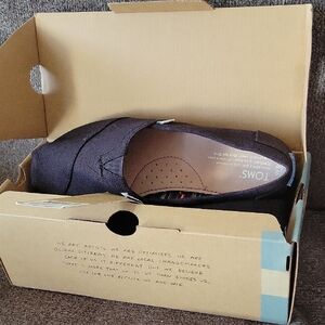 TOMS Classic Black Slip-On Shoes